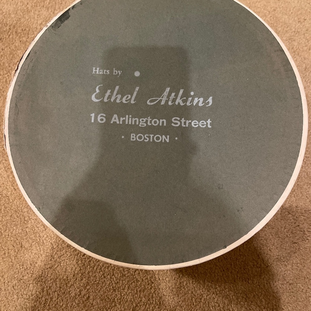 1900’s ANTIQUE from Boston hat box Ethel Atkins